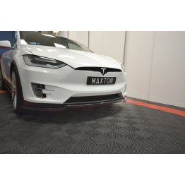 Накладка сплиттер на передний бампер на Tesla Model X